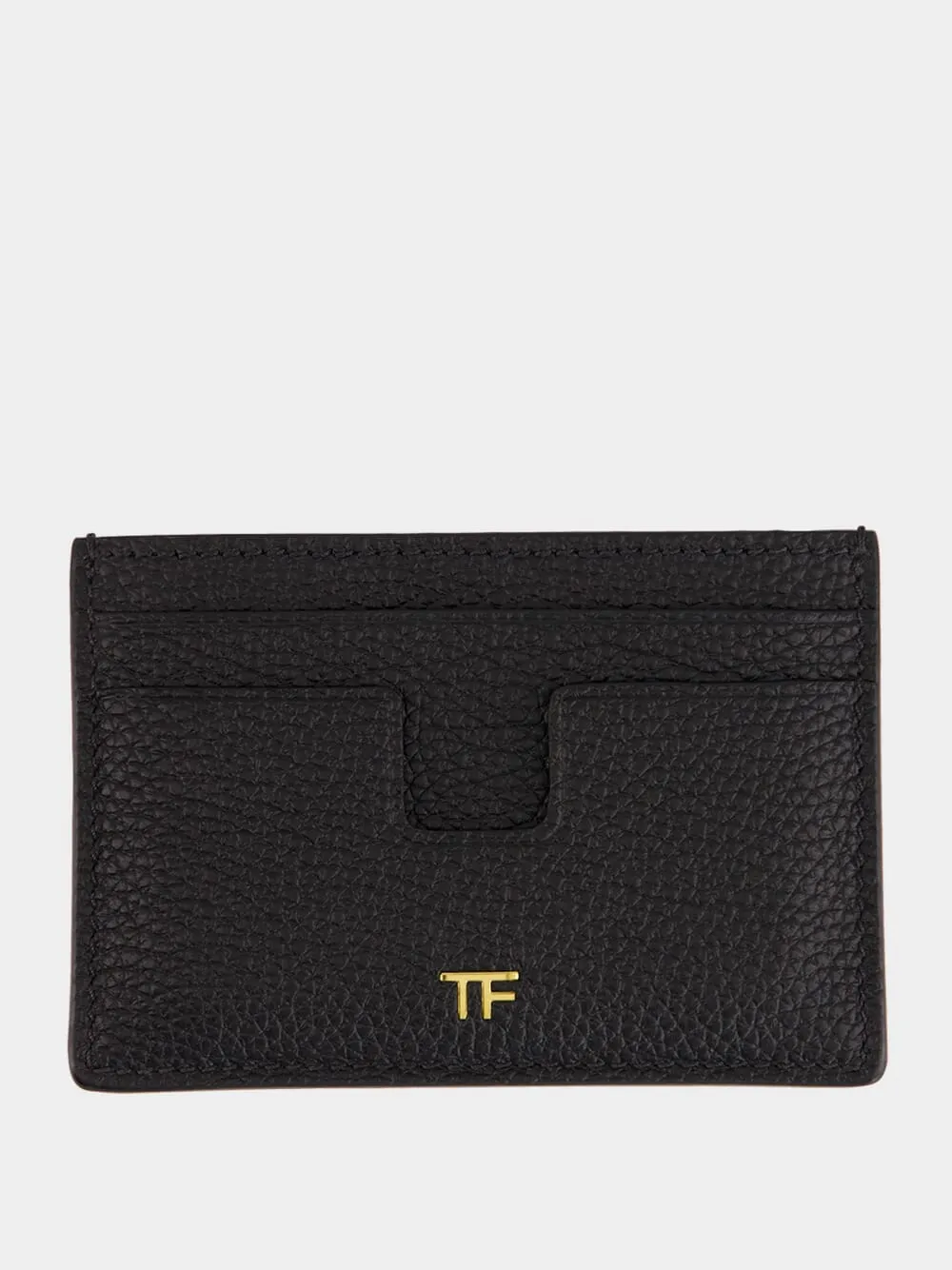 Black Grain Leather Card Holder sold by Fashion Clinic