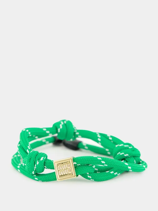 Green Cord bracelet sold by Fashion Clinic