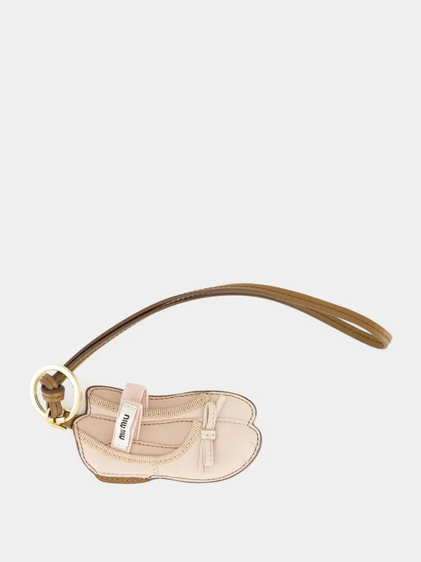 Water Lily Miu Ballet Leather Keychain sold by Fashion Clinic