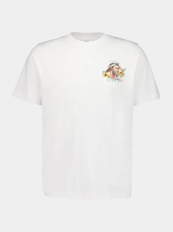 White Celebration Du Sport T-Shirt made by Casablanca