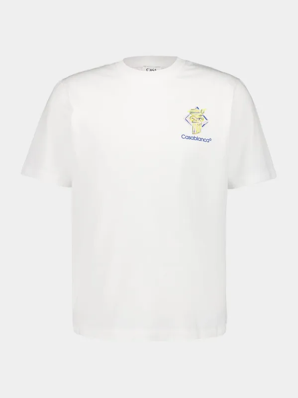 White Diamond Column T-Shirt made by Casablanca