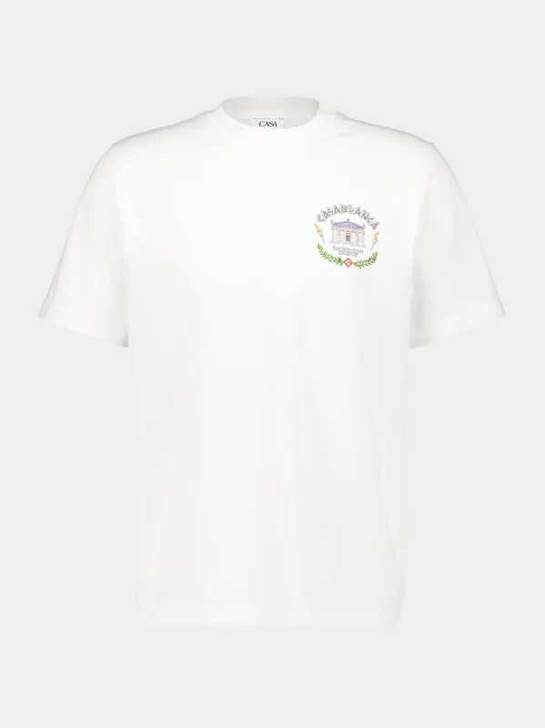 White Le Temple Du Sport T-Shirt sold by Fashion Clinic