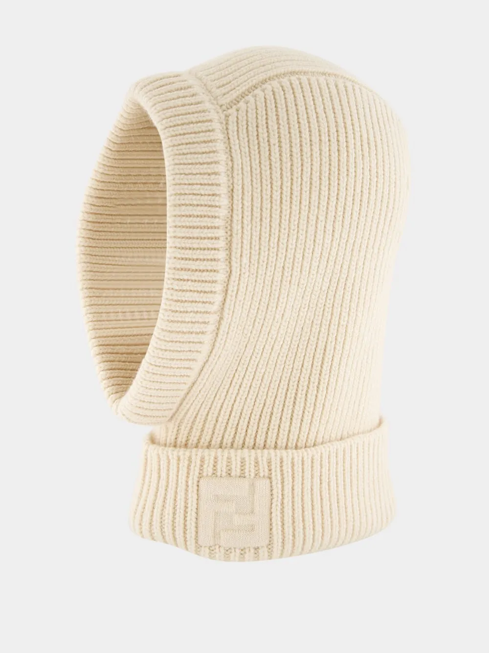 Beige Ribbed-Knit Balaclava sold by Fashion Clinic