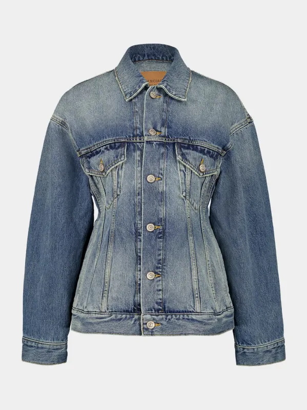 Blue Hourglass Denim Jacket sold by Fashion Clinic