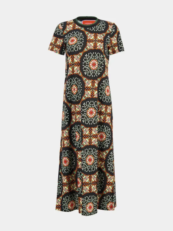 Ballata Print Cotton Midi Dress made by LA DoubleJ