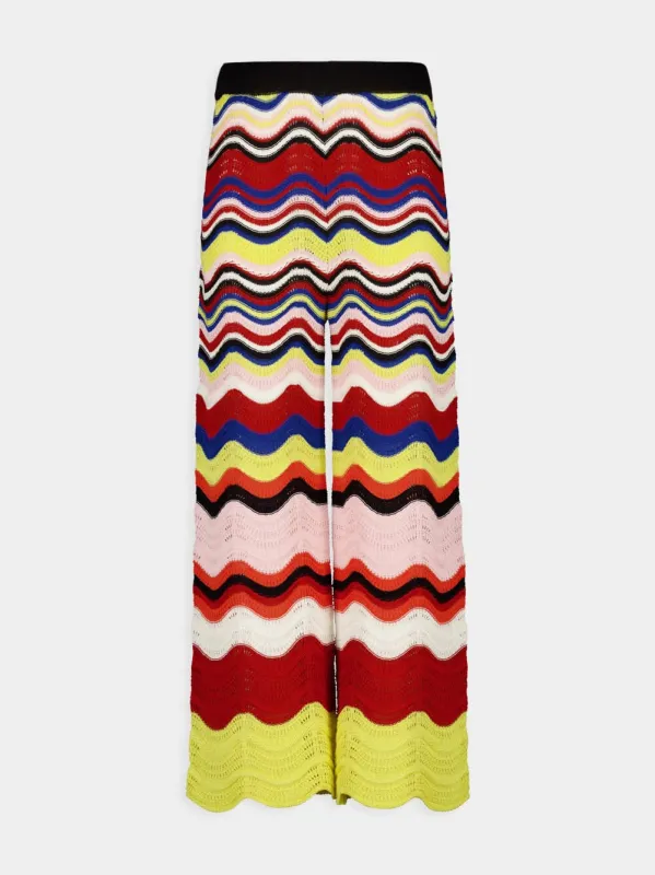 Chevron Cotton Culotte Trousers sold by Fashion Clinic