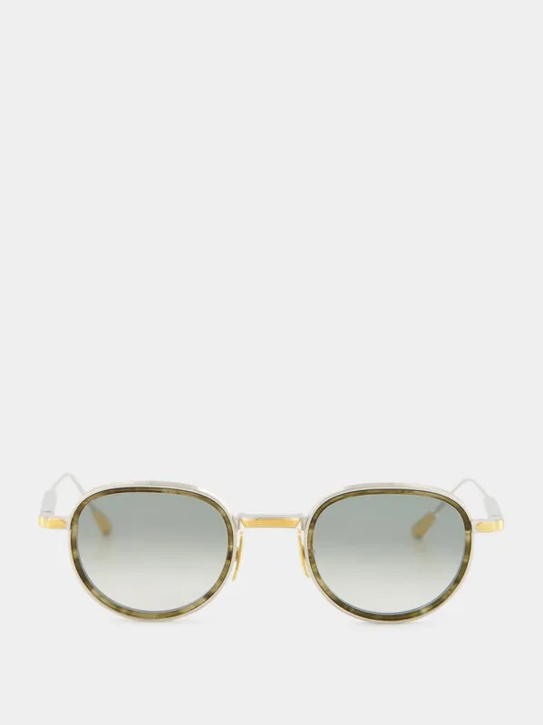 Panache Plume Olive and Gold Pantos Sunglasses sold by Fashion Clinic