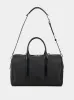 Black Grain Leather Duffle Messenger Bag sold by Fashion Clinic