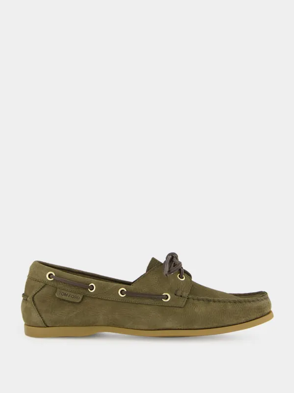 Olive and Amber Robin Suede Loafers sold by Fashion Clinic