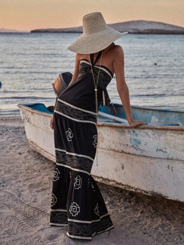 Orilla Del Mar Cotton Halter Dress sold by Fashion Clinic