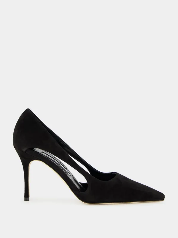 Boukefalos Black Suede Pumps sold by Fashion Clinic