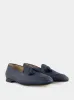Lennox Navy Blue Leather Tassel Loafers sold by Fashion Clinic