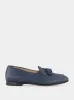 Lennox Navy Blue Leather Tassel Loafers sold by Fashion Clinic