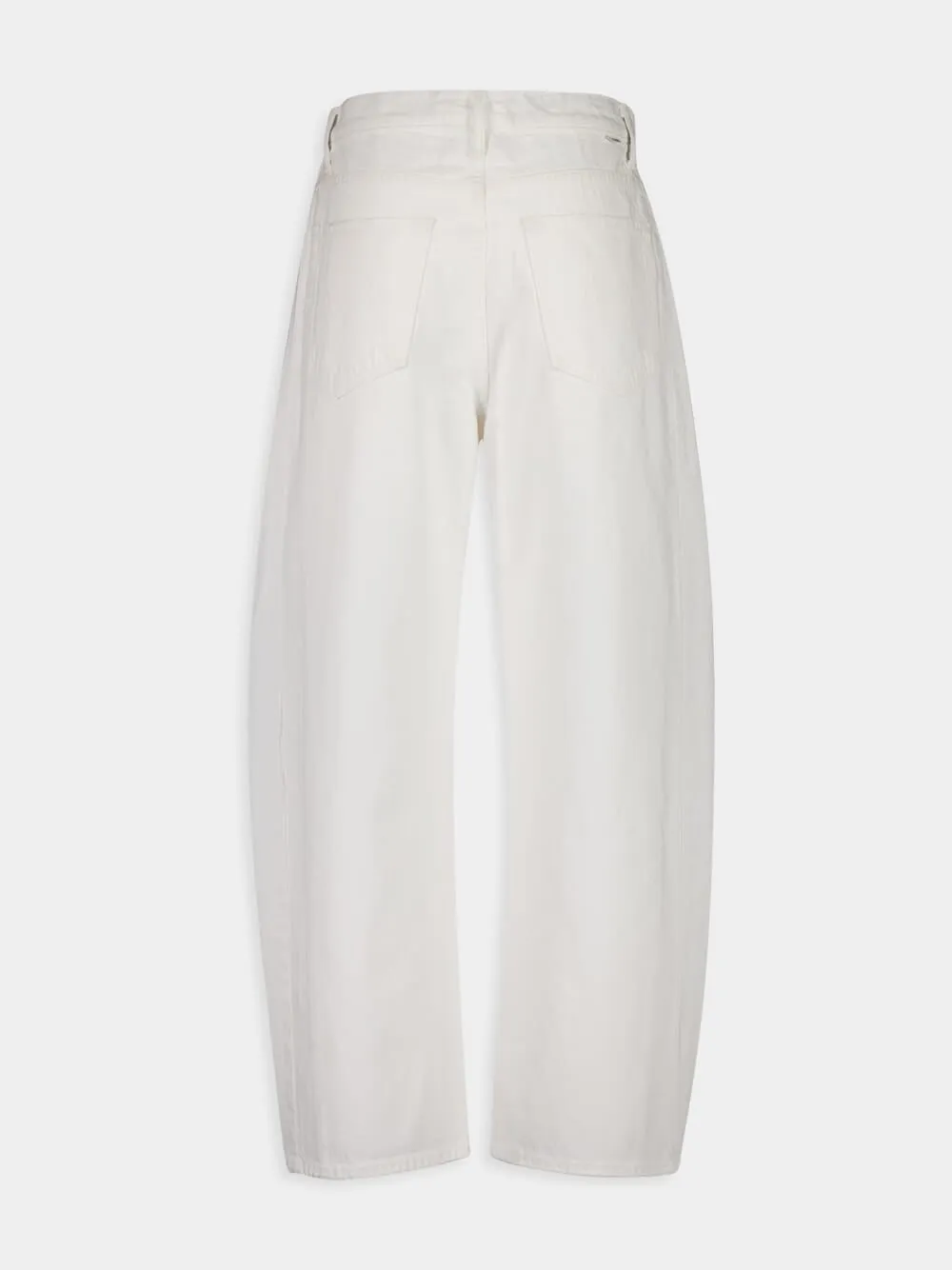 The Full-Pipe Ankle White Barrel Jeans sold by Fashion Clinic product image thumbnail 2
