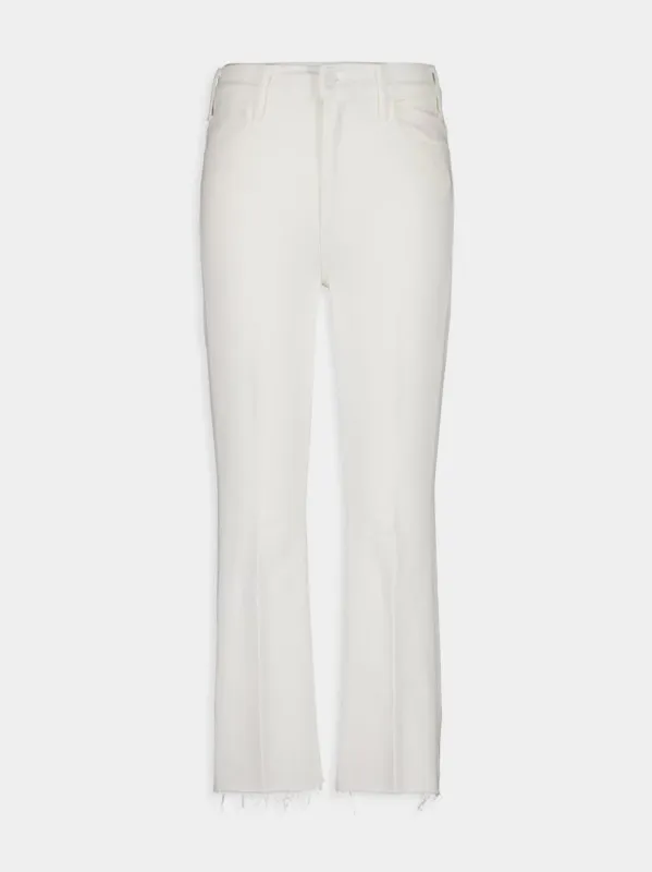 The Lil Hustler Ankle Fray White Jeans sold by Fashion Clinic
