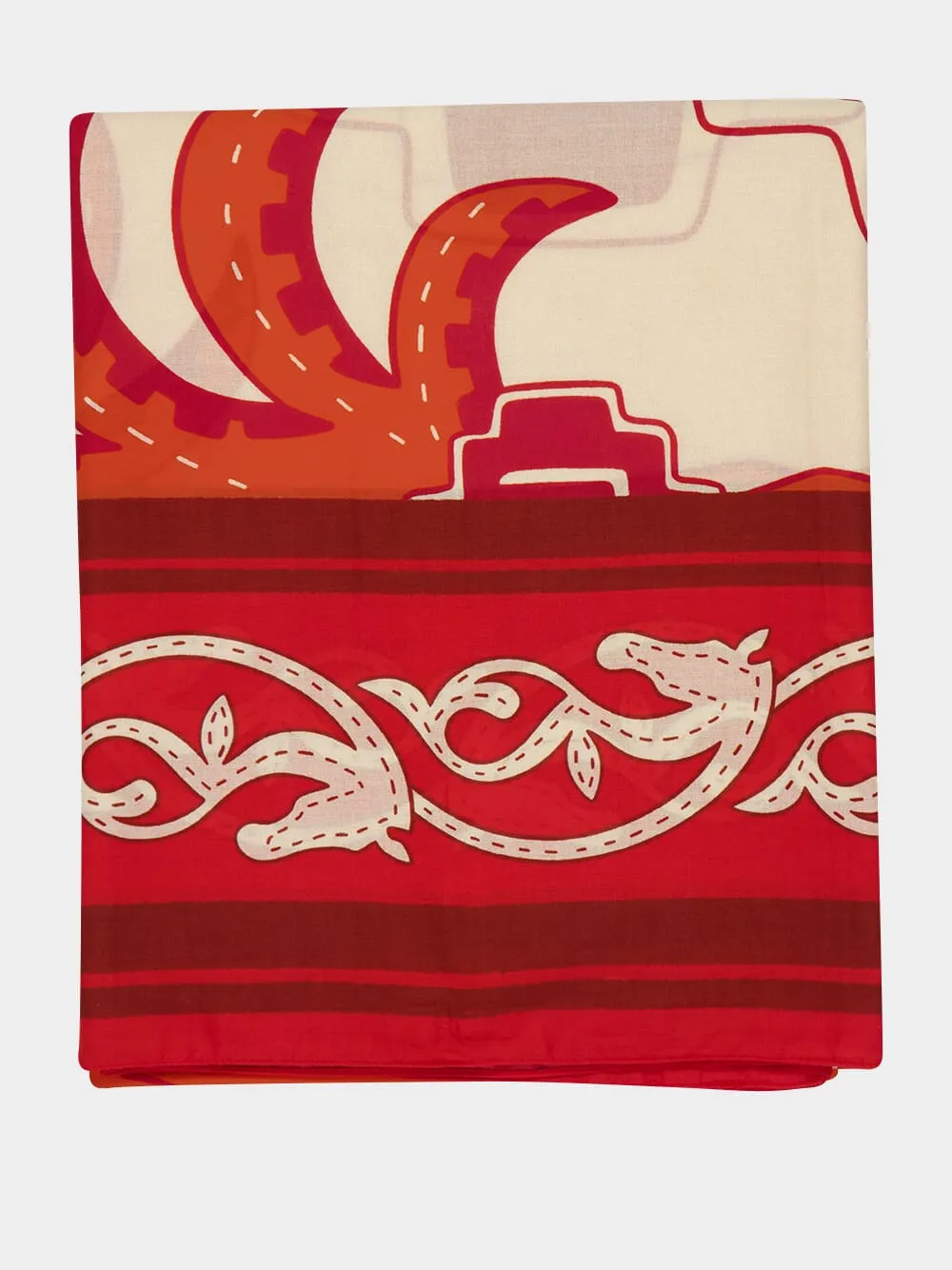 Red Tropical Equestrian Pareo sold by Fashion Clinic product image thumbnail 4