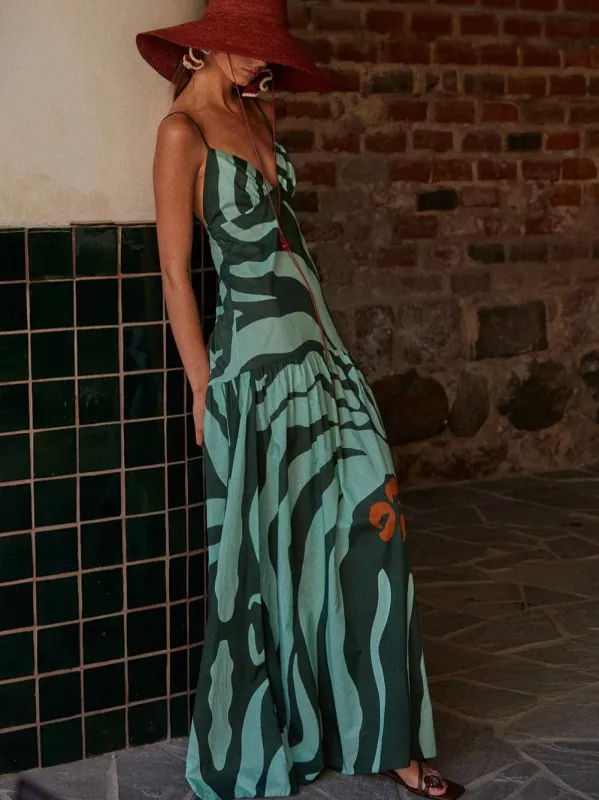 Zea Palm Maxi Dress sold by Fashion Clinic