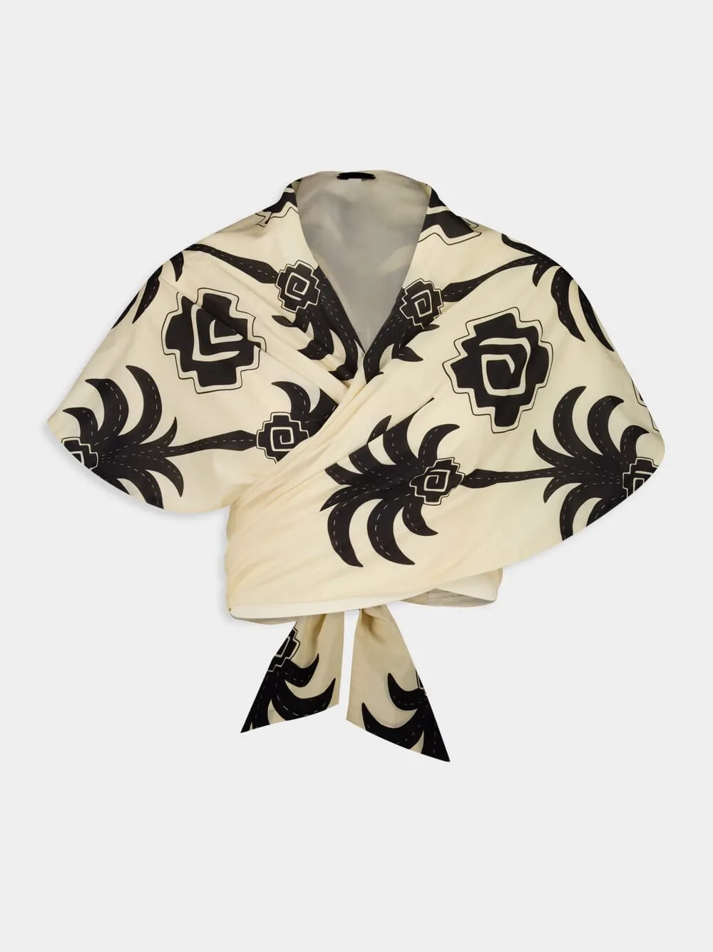 Imagery Palm Print Halterneck Top sold by Fashion Clinic