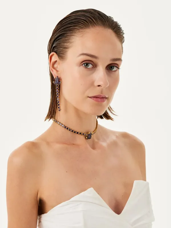 Purple Frog Tennis Necklace sold by Fashion Clinic