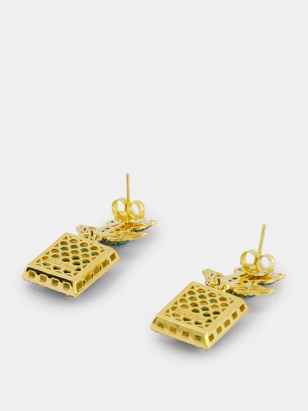 Frog Wales Earrings with Green Zirconia sold by Fashion Clinic product image thumbnail 5