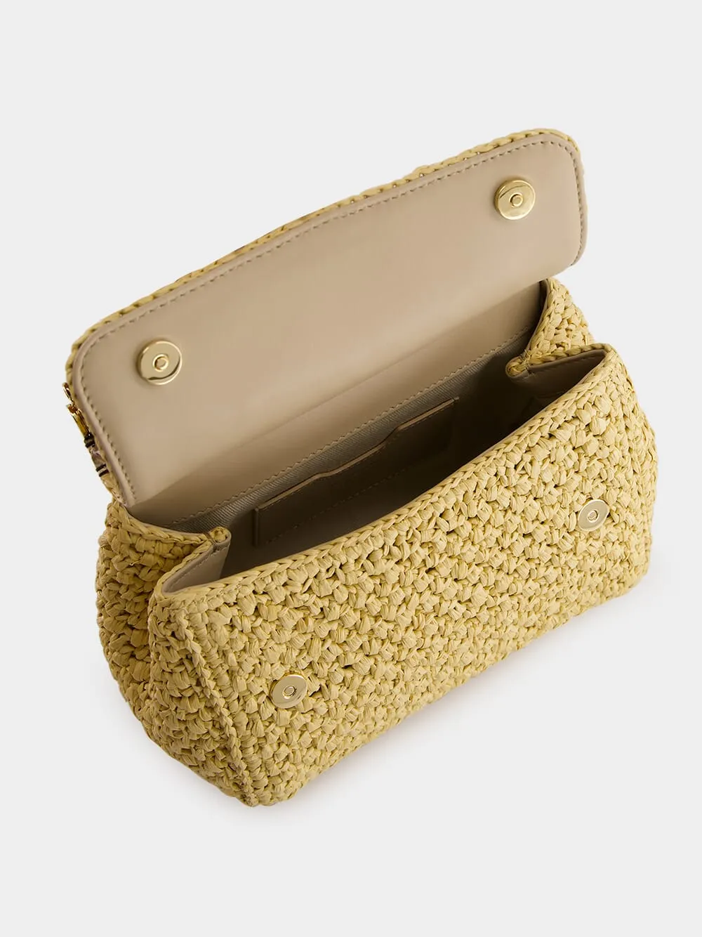Medium Raffia Crochet Sicily Shoulder Bag sold by Fashion Clinic product image thumbnail 5