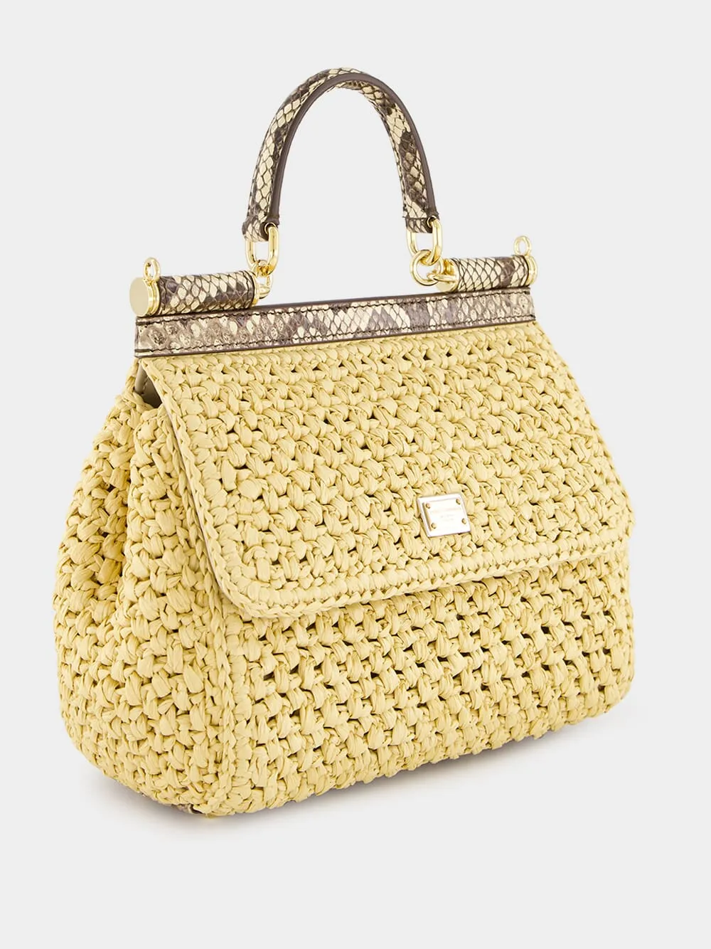 Medium Raffia Crochet Sicily Shoulder Bag sold by Fashion Clinic product image thumbnail 2
