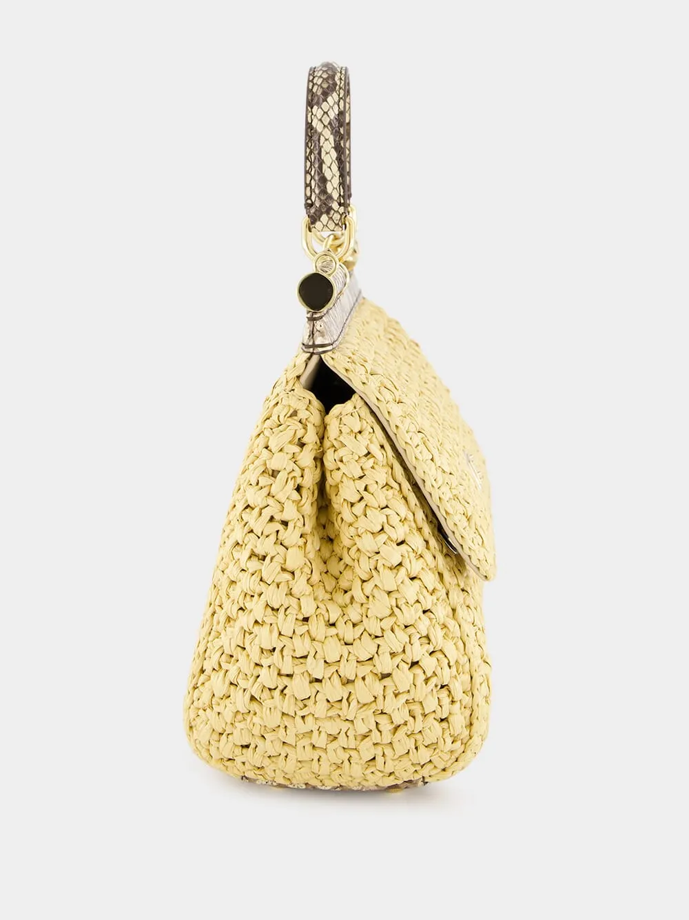 Medium Raffia Crochet Sicily Shoulder Bag sold by Fashion Clinic product image thumbnail 3