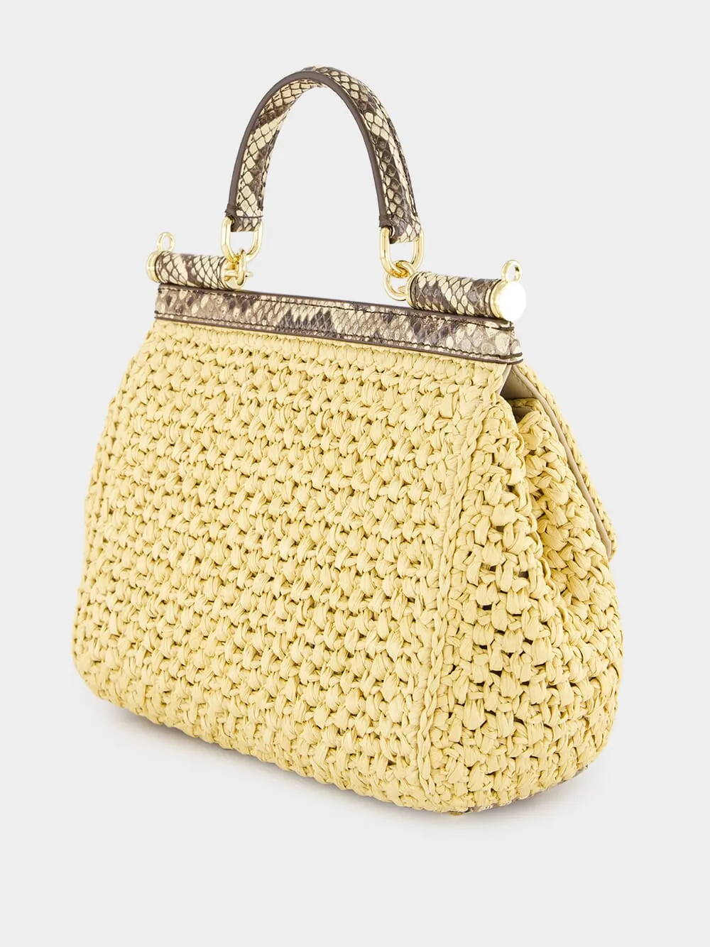 Medium Raffia Crochet Sicily Shoulder Bag sold by Fashion Clinic product image thumbnail 4
