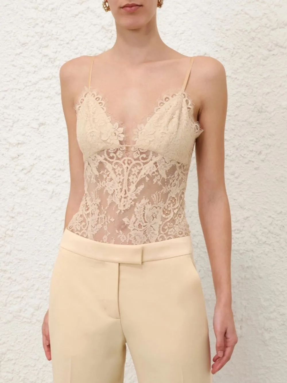 Cream Illustration Lace Teddy sold by Fashion Clinic product image thumbnail 2