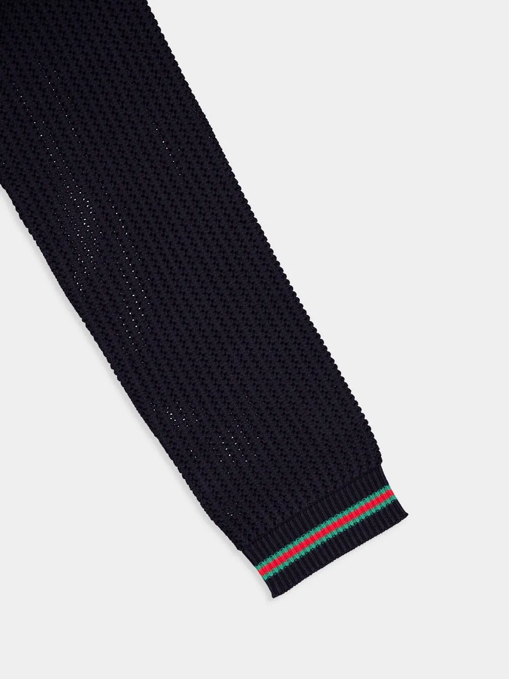 Navy Ajour Cotton Knit Cardigan with Web sold by Fashion Clinic product image thumbnail 4