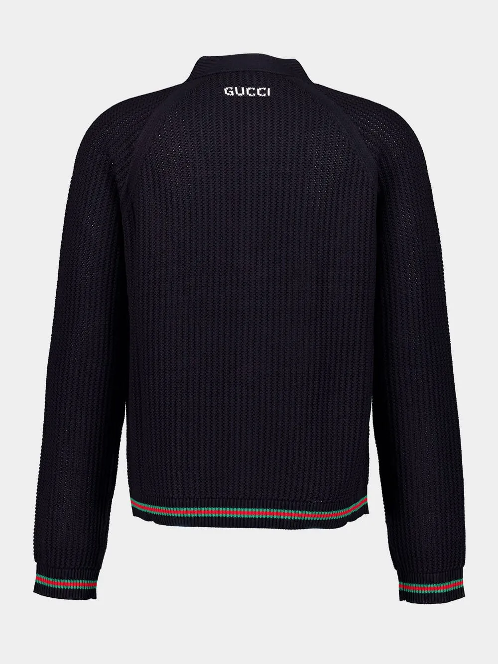 Navy Ajour Cotton Knit Cardigan with Web sold by Fashion Clinic product image thumbnail 2