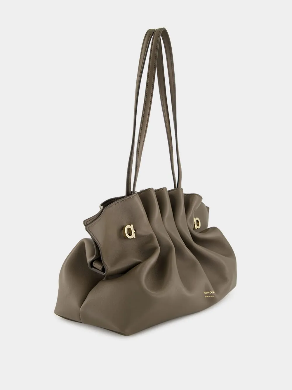 Cement Brown Medium Soft Shoulder Bag sold by Fashion Clinic product image thumbnail 5