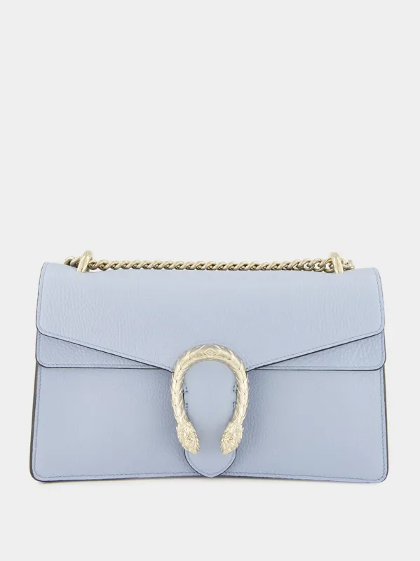 Light Blue Dionysus Medium Leather Shoulder Bag sold by Fashion Clinic