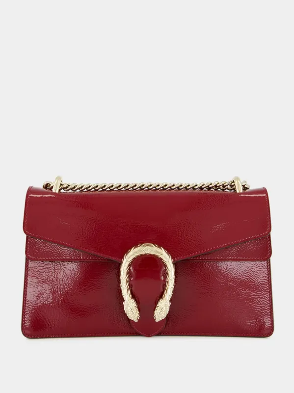Rosso Ancora Dionysus Medium Patent Leather Shoulder Bag sold by Fashion Clinic