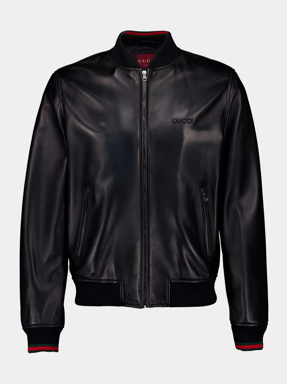 Leather Bomber Jacket with Web sold by Fashion Clinic