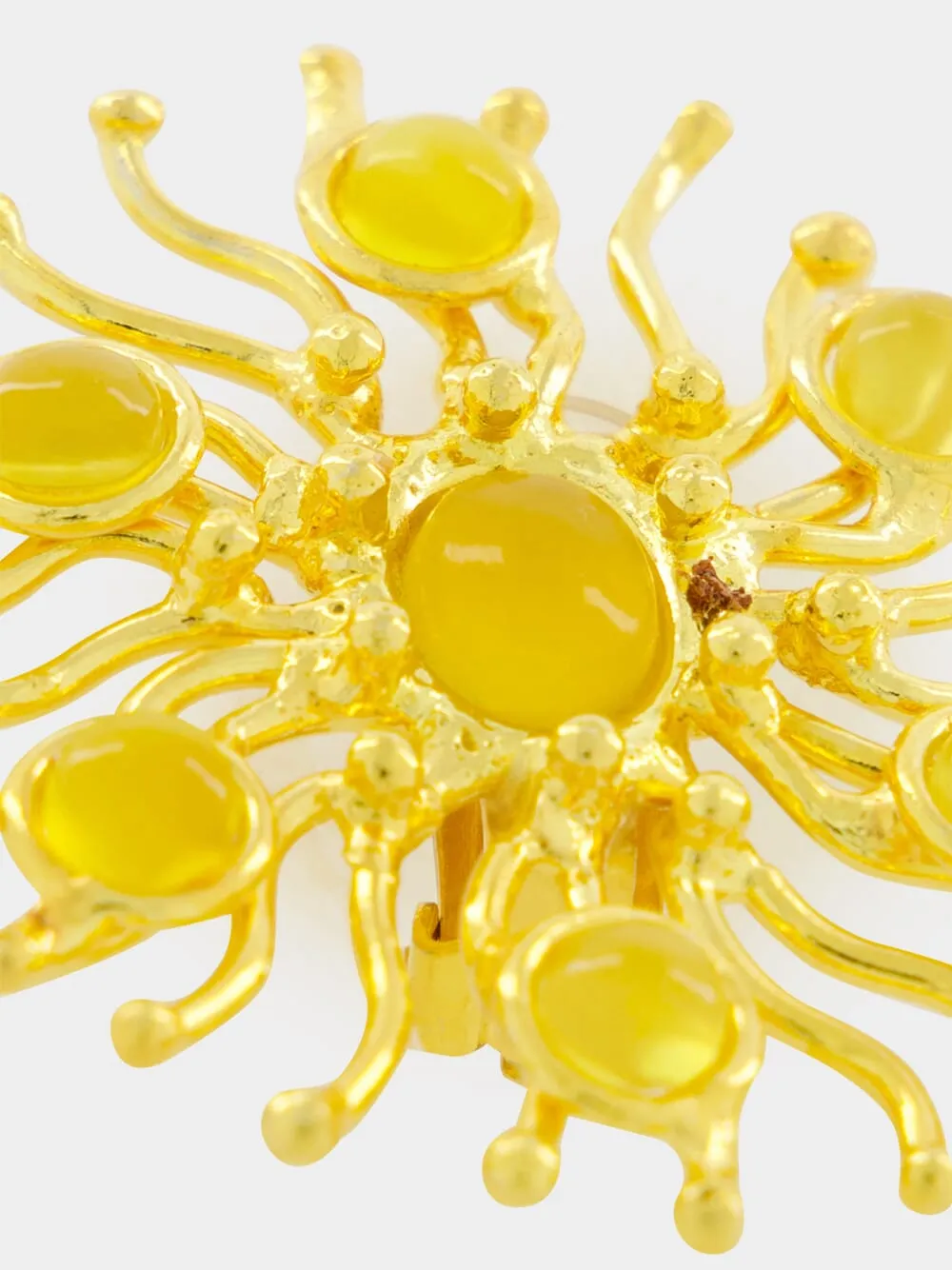 Gold Sunshine Earrings with Yellow Onyx sold by Fashion Clinic product image thumbnail 4