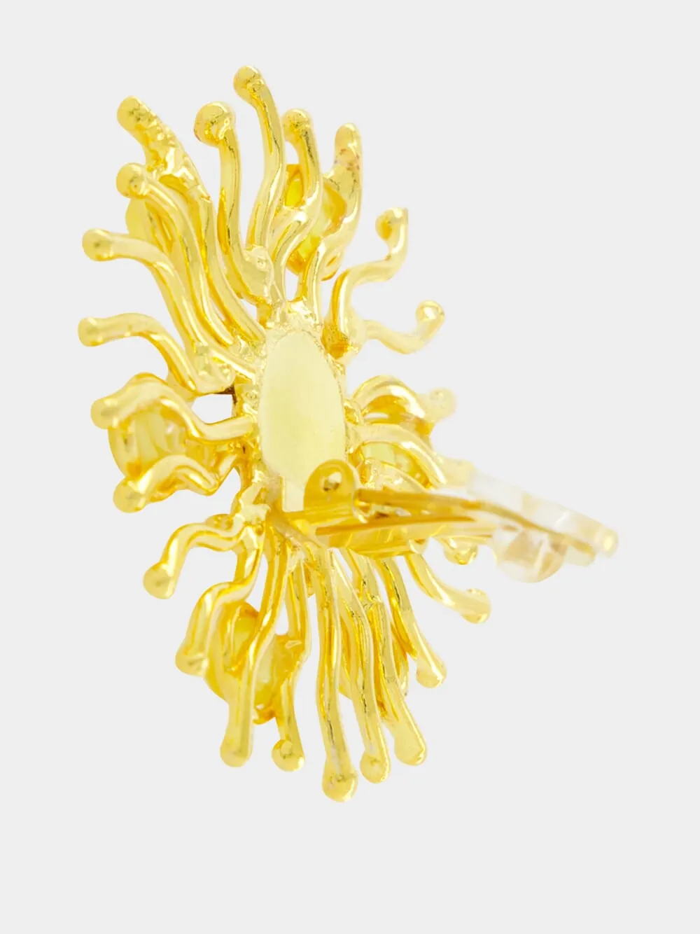 Gold Sunshine Earrings with Yellow Onyx sold by Fashion Clinic product image thumbnail 3