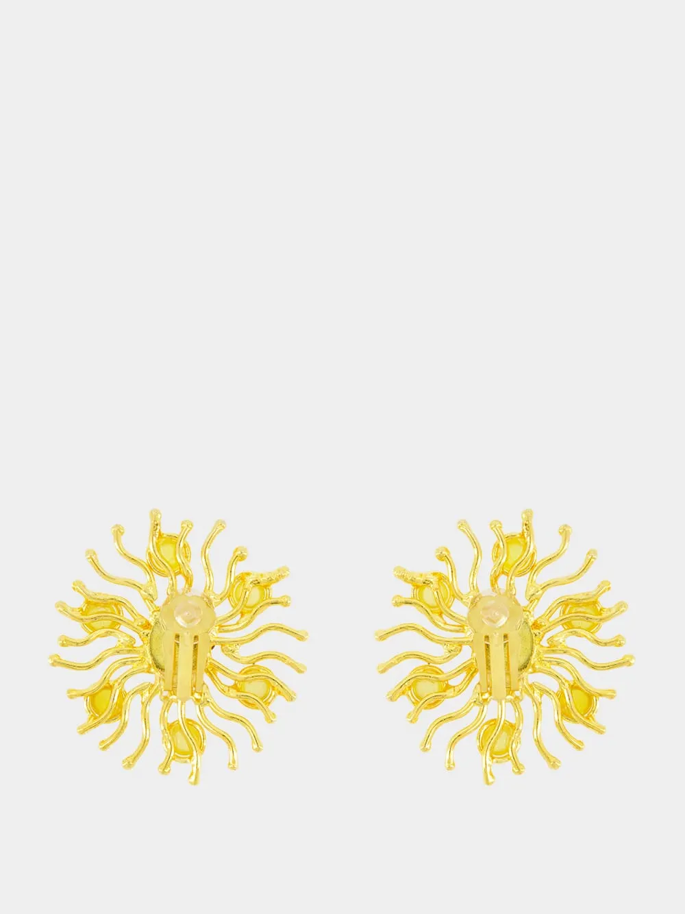 Gold Sunshine Earrings with Yellow Onyx sold by Fashion Clinic product image thumbnail 2