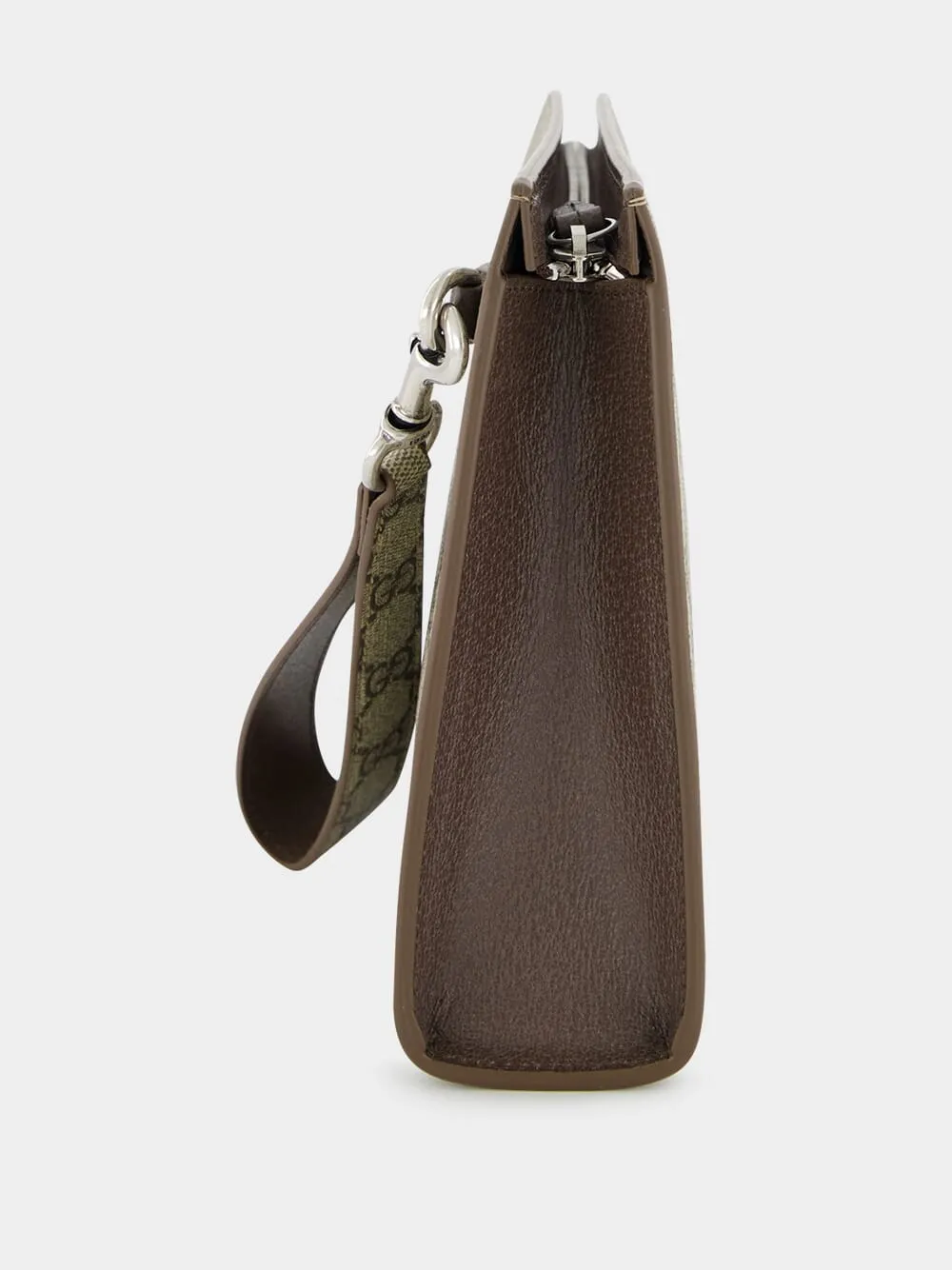 Beige GG Supreme Pouch with Brown Leather Trim sold by Fashion Clinic product image thumbnail 3