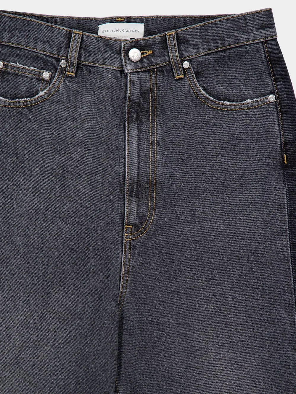 Two-Tone Black Wide-Leg Denim Jeans sold by Fashion Clinic product image thumbnail 3