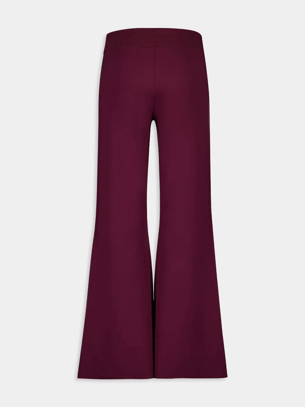 Bordeaux Knit Flared Trousers sold by Fashion Clinic product image thumbnail 4