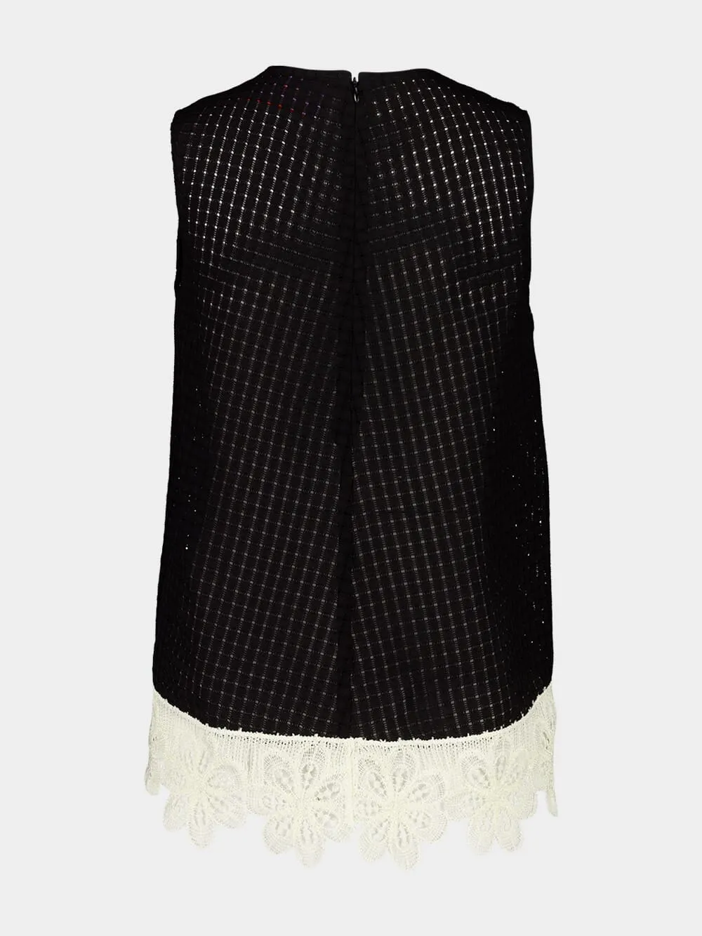 La Scala Black Sleeveless Top with Lace Hem sold by Fashion Clinic product image thumbnail 2