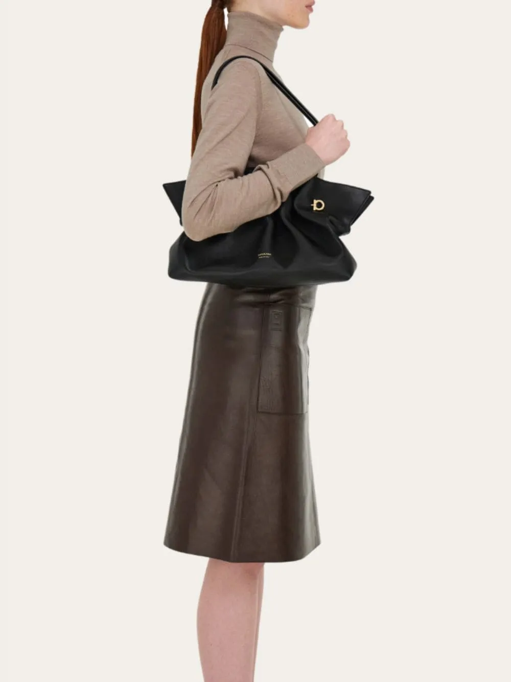 Black Medium Soft-Bag sold by Fashion Clinic product image thumbnail 2