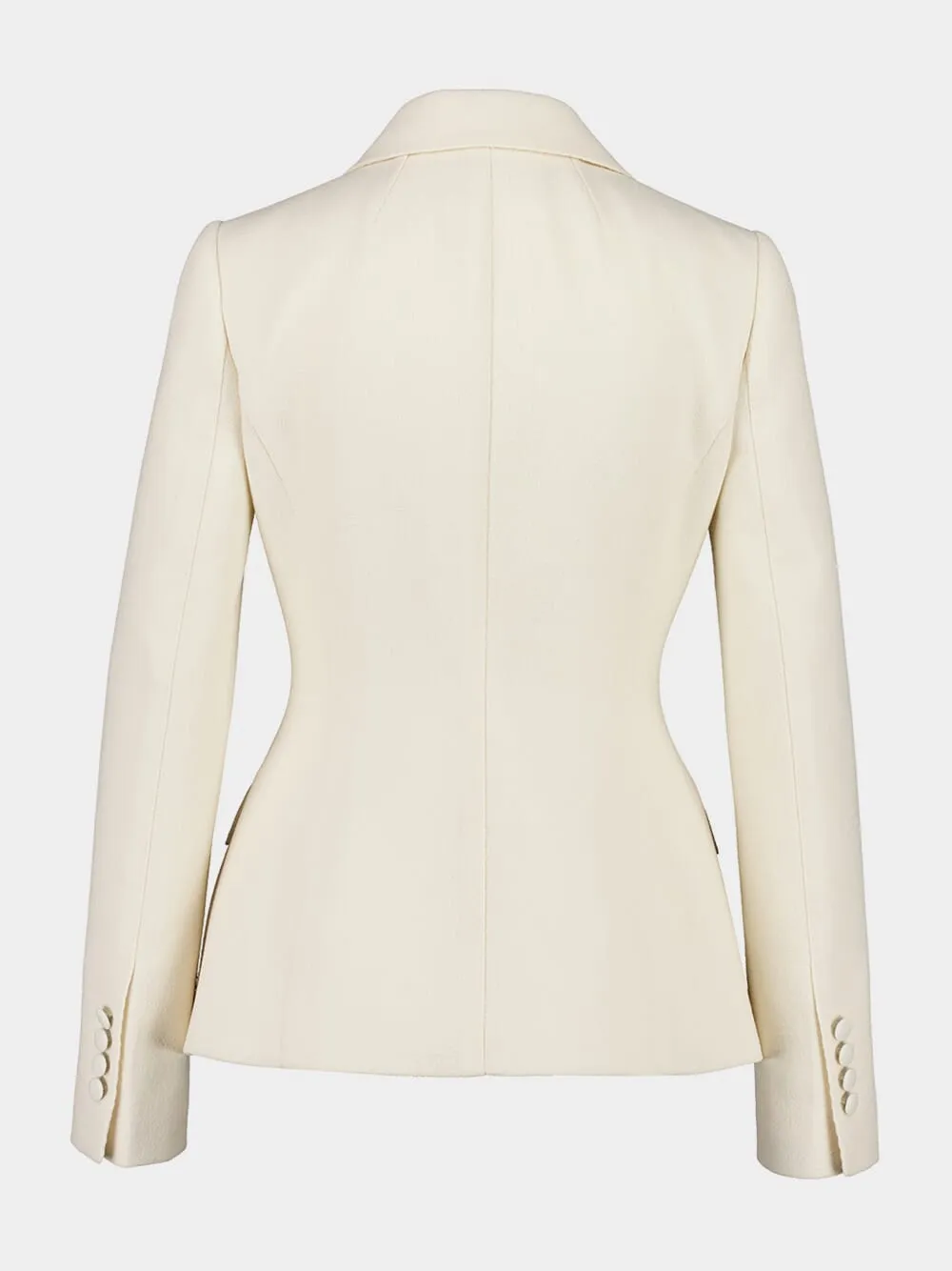 White Dolce Double Crêpe Jacket sold by Fashion Clinic product image thumbnail 3