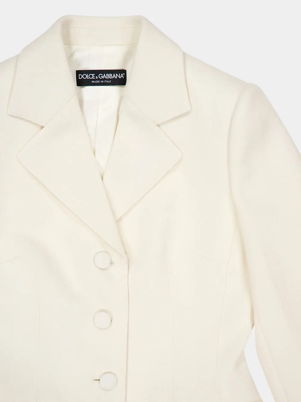 White Dolce Double Crêpe Jacket sold by Fashion Clinic product image thumbnail 5
