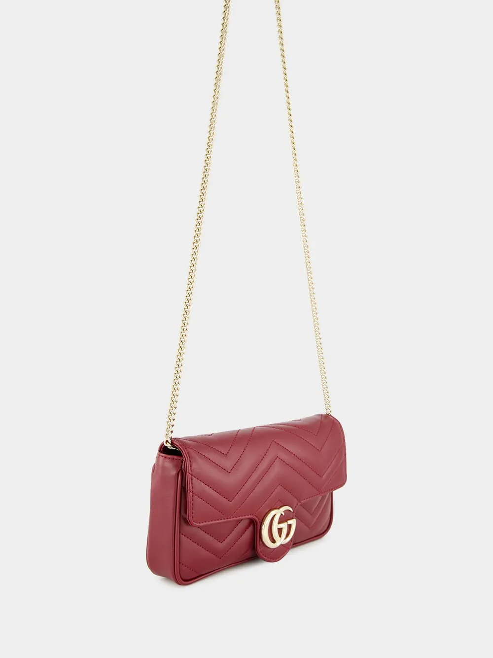 Rosso Ancora Red GG Marmont Small Bag sold by Fashion Clinic product image thumbnail 3