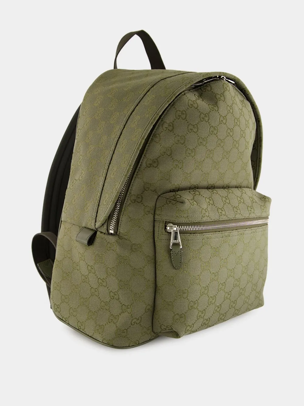 Forest Green GG Canvas Medium Backpack sold by Fashion Clinic product image thumbnail 2
