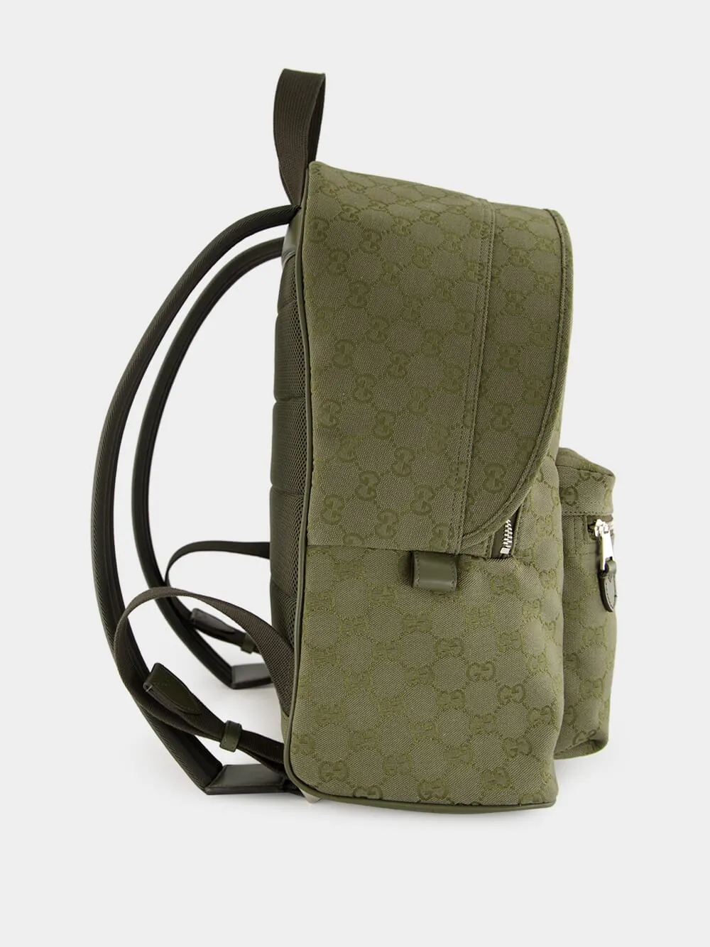Forest Green GG Canvas Medium Backpack sold by Fashion Clinic product image thumbnail 3