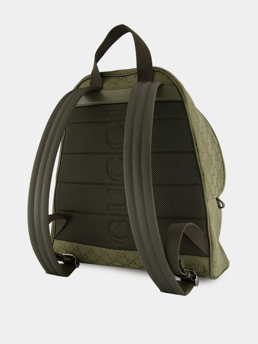 Forest Green GG Canvas Medium Backpack sold by Fashion Clinic product image thumbnail 4