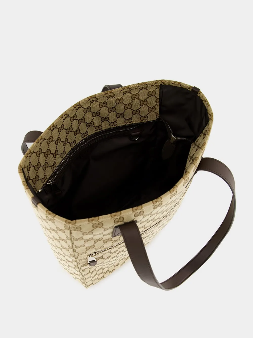 Ebony Medium GG Canvas Tote Bag sold by Fashion Clinic product image thumbnail 5